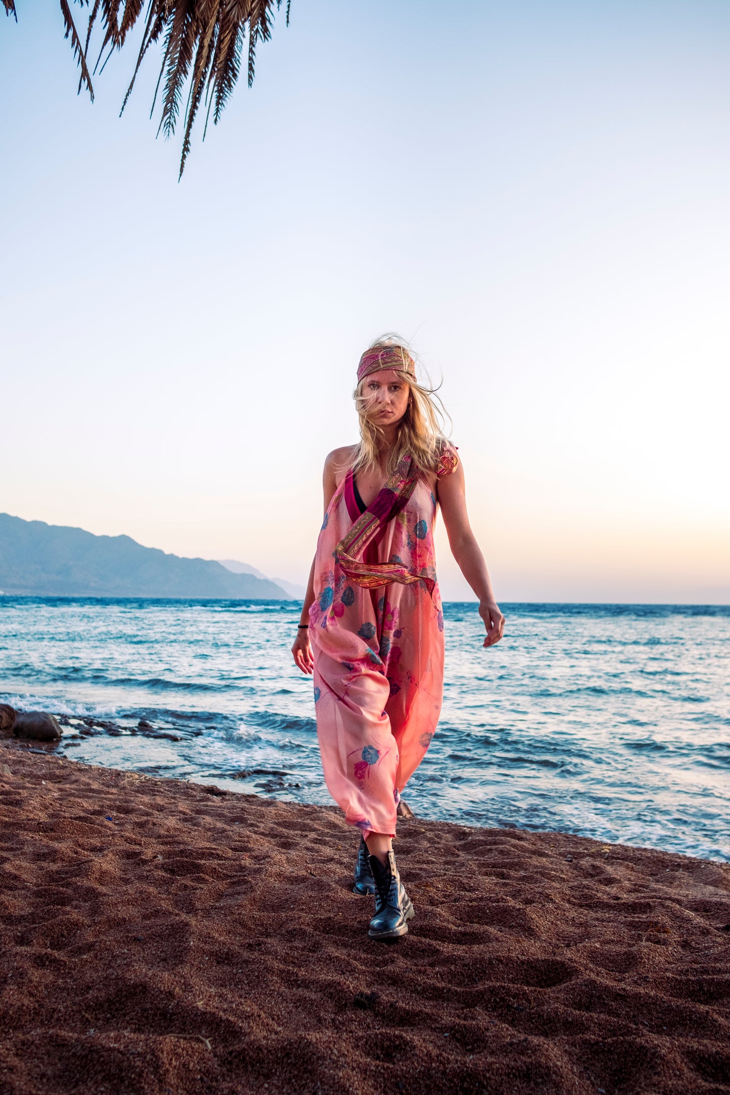 Flowery Rose Silk Jumpsuit